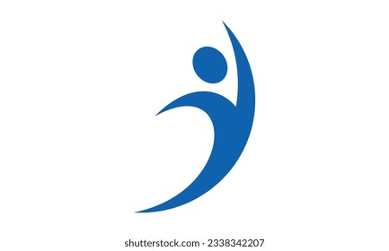 Abstract human logo. Can use for your design elements, website icons, application icons, UI, and More. Medical or health care center logo design concept.