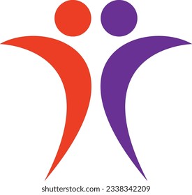 Abstract human logo. Can use for your design elements, website icons, application icons, UI, and More. Medical or health care center logo design concept.
