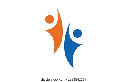 Abstract human logo. Can use for your design elements, website icons, application icons, UI, and More. Medical or health care center logo design concept.