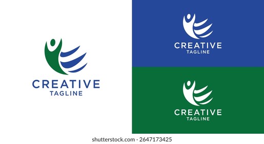 abstract human logo, Logo design inspiration ideas