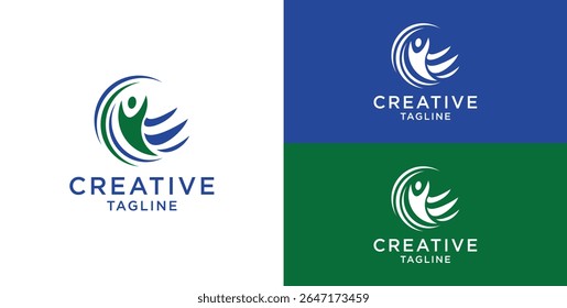 abstract human logo, Logo design inspiration ideas