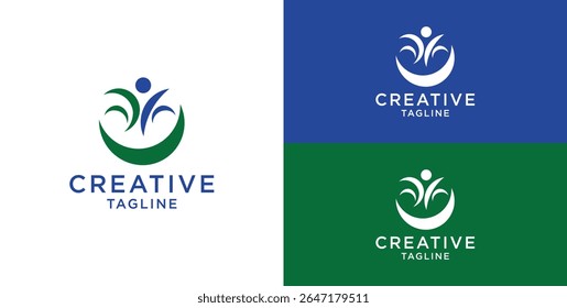 abstract human logo, Logo design inspiration ideas