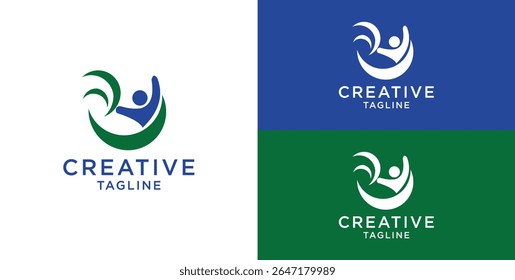 abstract human logo, Logo design inspiration ideas