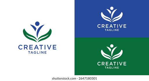 abstract human logo, Logo design inspiration ideas