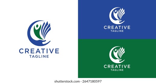 abstract human logo, Logo design inspiration ideas