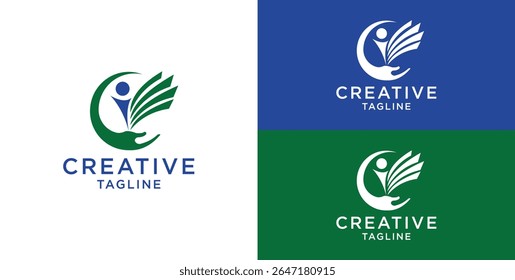 abstracto logotipo humano, ideas de inspiración de diseño de logotipo