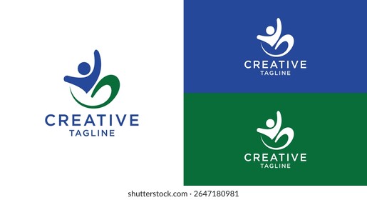abstract human logo, Logo design inspiration ideas