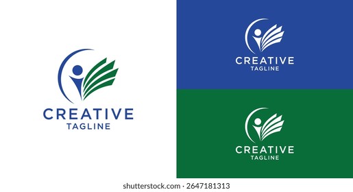 abstract human logo, Logo design inspiration ideas