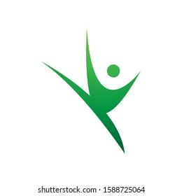 Abstract human logo template vector icon design