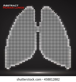 Abstract human lung from dots. Vector illustration. Eps 10