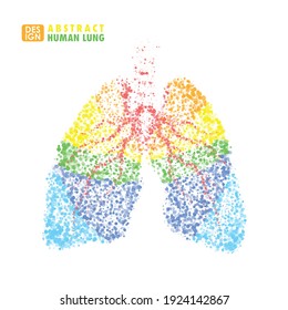 Abstract human lung. Illustration isolated on white background. Graphic concept for your design