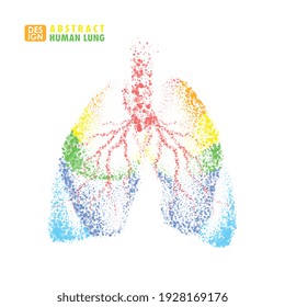 Abstract human lung. Illustration isolated on white background. Graphic concept for your design