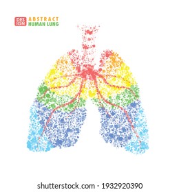 Abstract human lung. Illustration isolated on white background. Graphic concept for your design