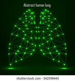 Abstract human lung, network connections. Vector illustration. Eps 10