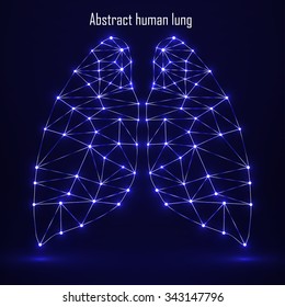 Abstract human lung, network connections. Vector illustration. Eps 10