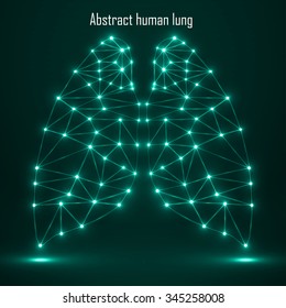 Abstract human lung, network connections. Vector illustration. Eps 10