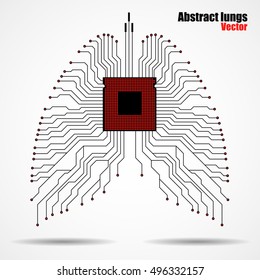 Abstract human lung, technology background, vector illustration eps 10
