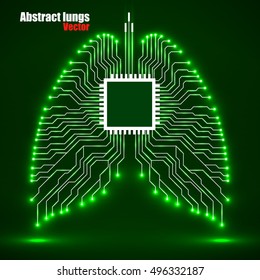 Abstract human lung, technology background, vector illustration eps 10