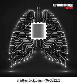 Abstract human lung, technology background, vector illustration eps 10
