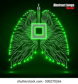 Abstract human lung, technology background, vector illustration eps 10