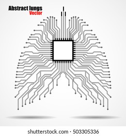 Abstract human lung, technology background, vector illustration eps 10