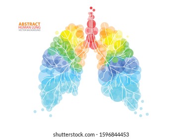 Abstract Human Lung Vector With Transparent Orbs