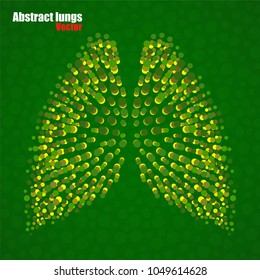 Abstract human lungs of colorful circles. Vector illustration. Eps 10