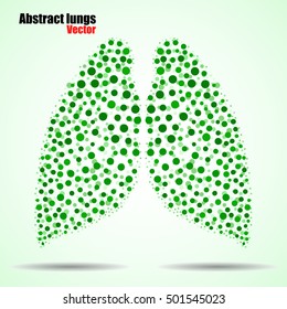 Abstract human lungs of colorful circles. Vector illustration. Eps 10