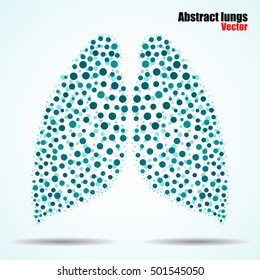 Abstract human lungs of colorful circles. Vector illustration. Eps 10