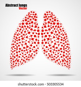 Abstract human lungs of colorful circles. Vector illustration. Eps 10