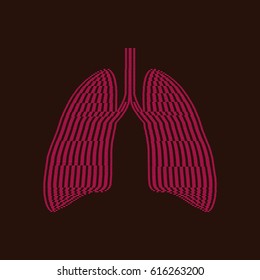 Abstract human lungs. Vector illustration