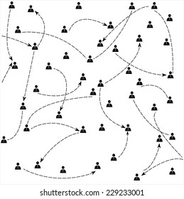 Abstract human model connection. Vector for you.