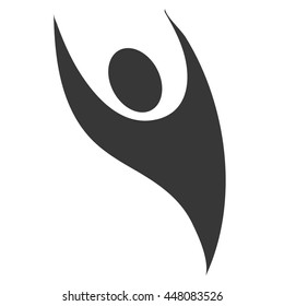 abstract human with open arms icon