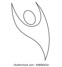 abstract human with open arms icon