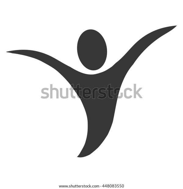 Abstract Human Open Arms Icon Stock Vector Royalty Free