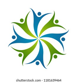 Abstract human or people vector icon and symbol design