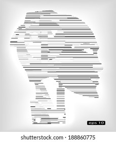 abstract human robot cybernetic vector 