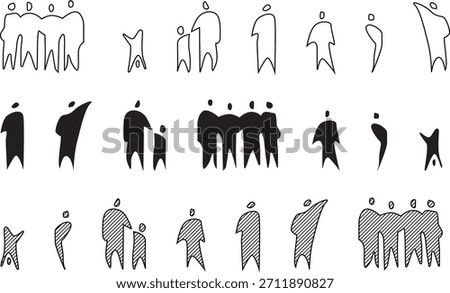 Abstract Human Silhouettes Set – Minimal People Figures for Architecture and Design