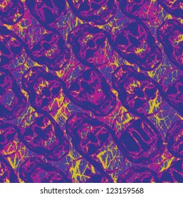 Abstract human skulls print design. Seamless pattern. Vector.