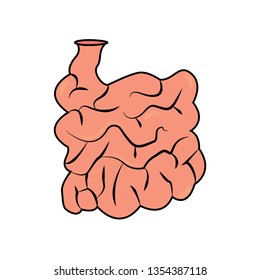 Abstract human small intestine