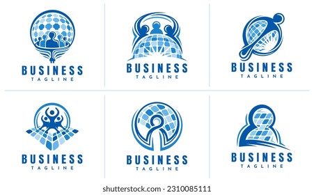 Abstrakte Logo-Designmarke für menschliche Solarpaneele. Das Logo des Solarfensters der Moderne.