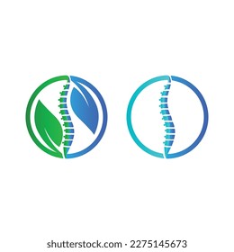 abstract human spine vector logo design. a healthy chiropractic concept design .