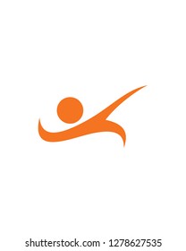 Abstract Human and Sport Logo