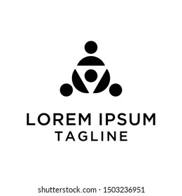 Abstract Human Symetris Logo Template
