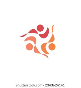 Abstract Human Team Logo. Usable for Business and Teamwork Logos