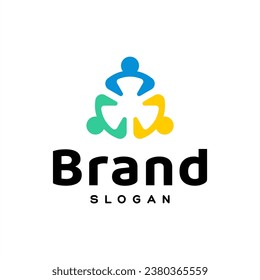 abstract human three color comunity charity