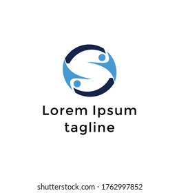 Plantilla de diseño de logotipo de actualización humana abstracta