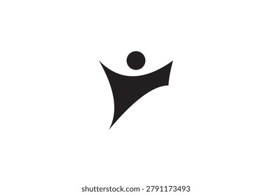 Abstract Human Victory Logo Vector Design Concept, Creative Letter Y Fitness Success Icon Symbol