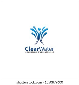Abstract Human water Logo Design