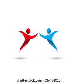 Abstract humans symbol - vector illustration